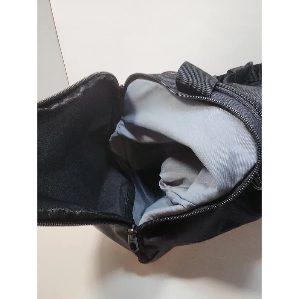 NIKE Logo Gym Bag, Polyester, Black, Shoe Compartment, 15”x 10”x 10”RN56323 bag
